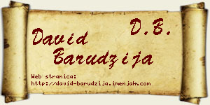 David Barudžija vizit kartica